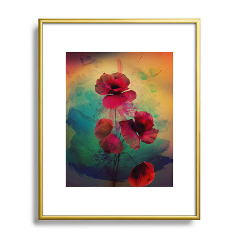 Deniz Ercelebi Poppies Metal Framed Art Print