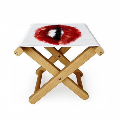 Deniz Ercelebi Red lips Folding Stool