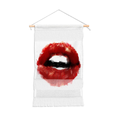 Deniz Ercelebi Red lips Wall Hanging Portrait