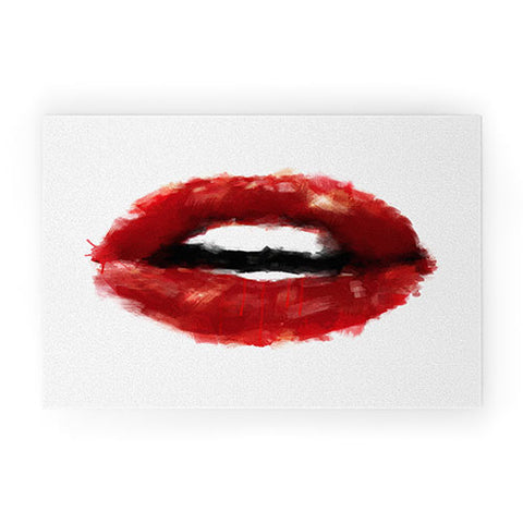 Deniz Ercelebi Red lips Welcome Mat