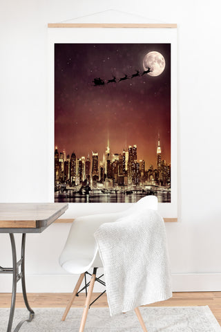 Deniz Ercelebi Santa in NYC Art Print And Hanger