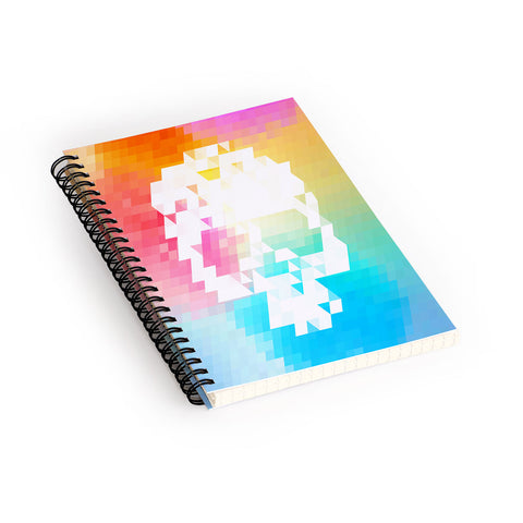 Deniz Ercelebi Skull BW Colors Spiral Notebook