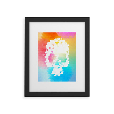 Deniz Ercelebi Skull BW Colors Framed Art Print