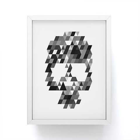 Deniz Ercelebi Skull BW W Framed Mini Art Print