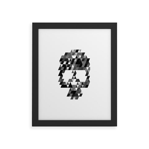 Deniz Ercelebi Skull BW W Framed Art Print