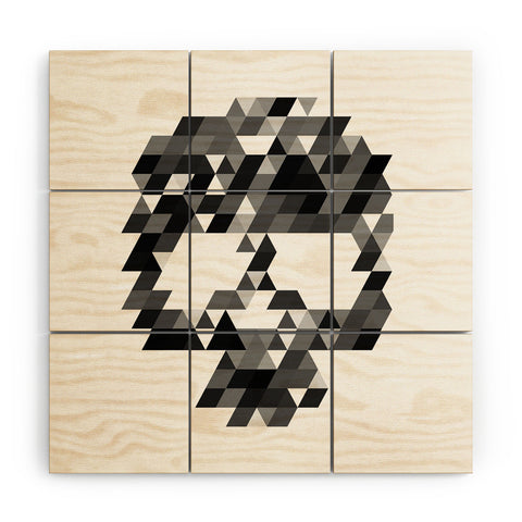 Deniz Ercelebi Skull BW W Wood Wall Mural