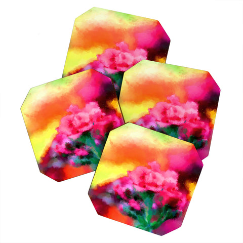 Deniz Ercelebi Spring floral paint 2 Coaster Set