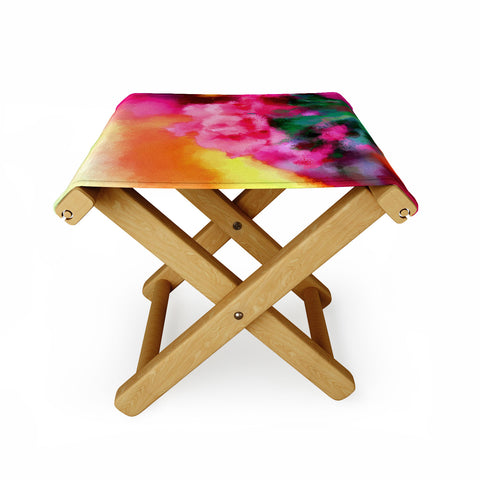 Deniz Ercelebi Spring floral paint 2 Folding Stool