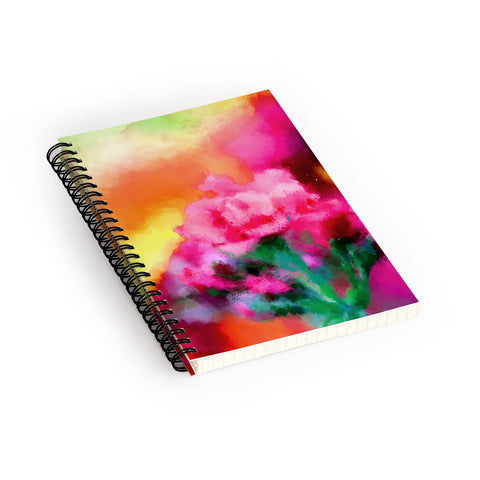 Deniz Ercelebi Spring floral paint 2 Spiral Notebook