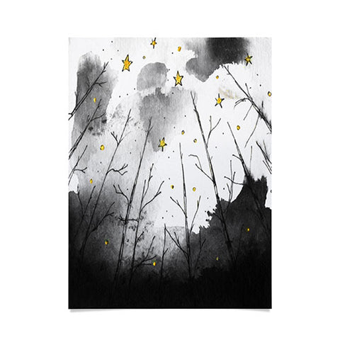 Deniz Ercelebi Woods And Stars Poster