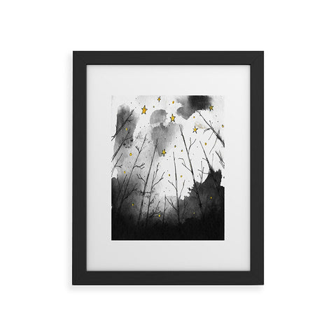 Deniz Ercelebi Woods And Stars Framed Art Print