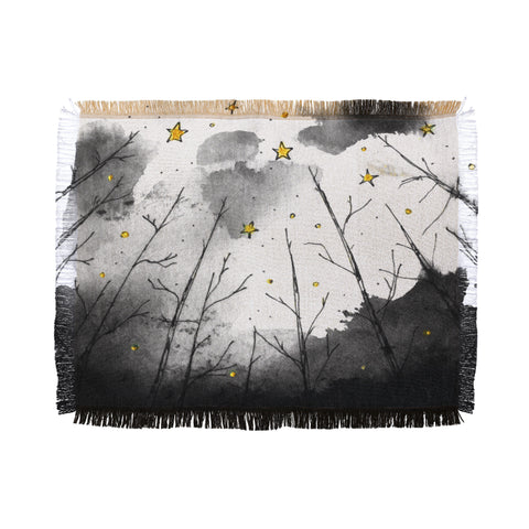 Deniz Ercelebi Woods And Stars Throw Blanket