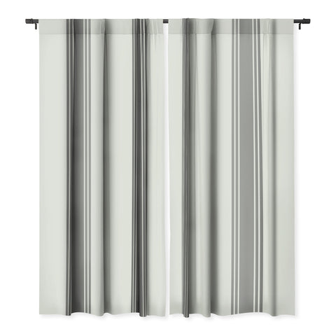Deny Designs BW Stripe Grey Blackout Window Curtain