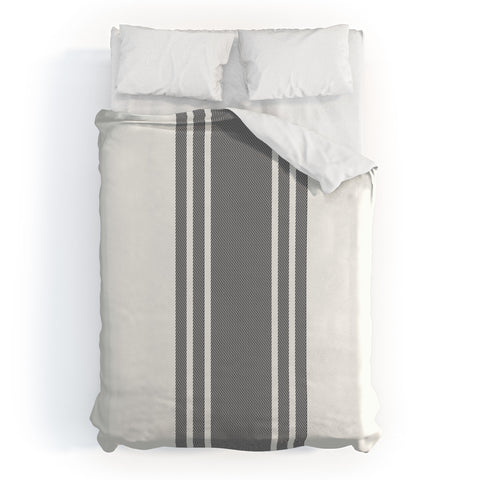 Deny Designs BW Stripe Grey Duvet Cover