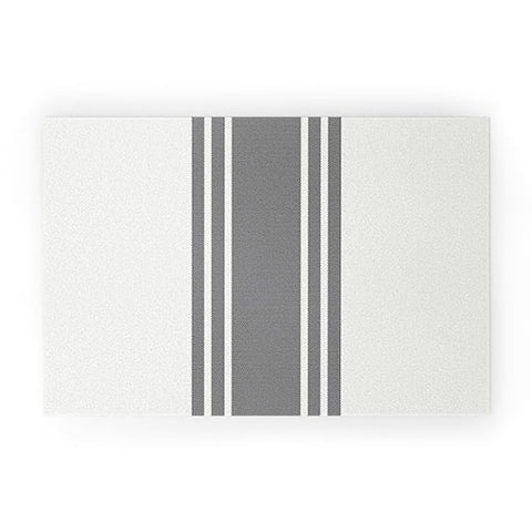 Deny Designs BW Stripe Grey Welcome Mat