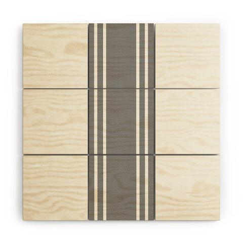 Deny Designs BW Stripe Grey Wood Wall Mural