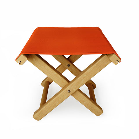 DENY Designs Deep Orange 1665c Folding Stool