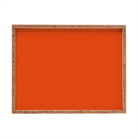 DENY Designs Deep Orange 1665c Rectangular Tray