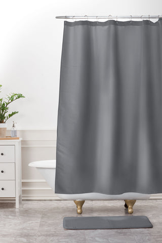 DENY Designs Gray 9c Shower Curtain And Mat