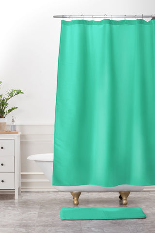 DENY Designs Jade 3385c Shower Curtain And Mat