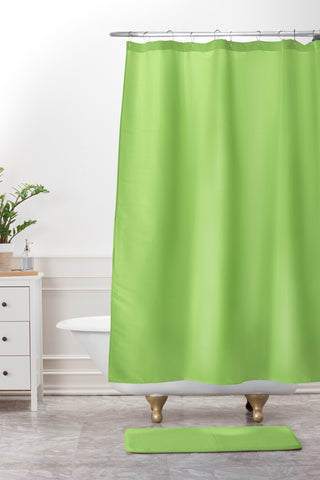 DENY Designs Lime 367c Shower Curtain And Mat