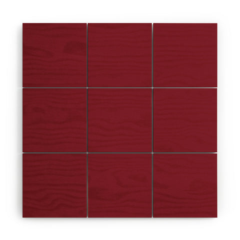 DENY Designs Maroon 202c Wood Wall Mural