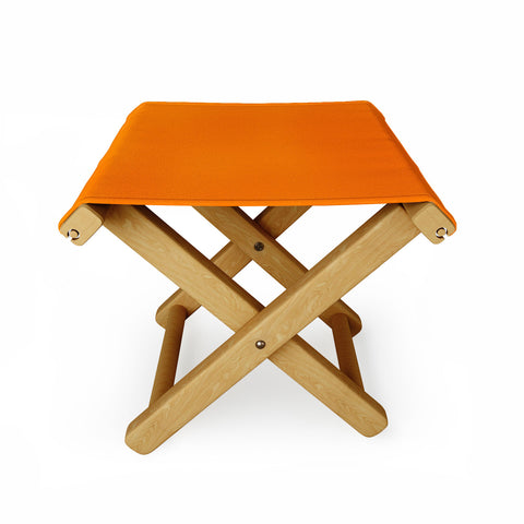 DENY Designs Orange Cream 151c Folding Stool
