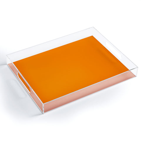 DENY Designs Orange Cream 151c Acrylic Tray