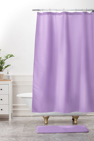 DENY Designs Powder Purple 529c Shower Curtain And Mat