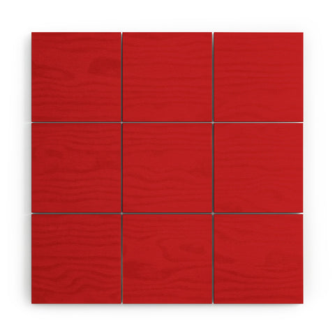DENY Designs Red 1797c Wood Wall Mural