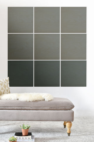 DENY Designs Teal Gray 5D7076 Wood Wall Mural