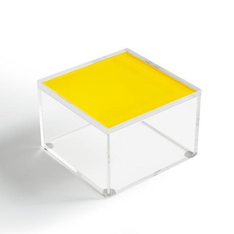 DENY Designs Yellow C Acrylic Box