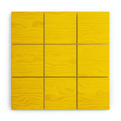 DENY Designs Yellow C Wood Wall Mural