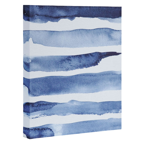 Devin Slatas INDIGO STRIPES Art Canvas