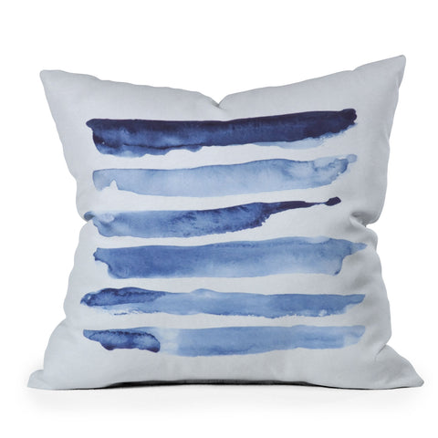 Devin Slatas INDIGO STRIPES Throw Pillow