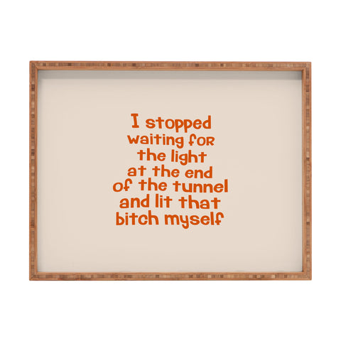 DirtyAngelFace I Stopped Waiting for the Light Rectangular Tray