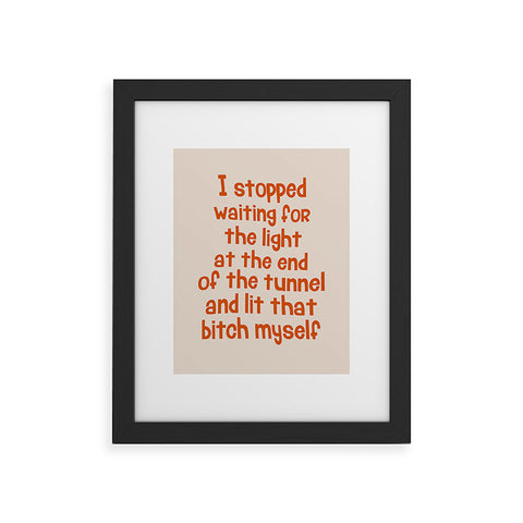 DirtyAngelFace I Stopped Waiting for the Light Framed Art Print