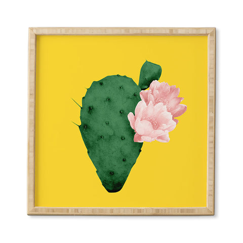Djaheda Richers Cactus In Bloom Framed Wall Art