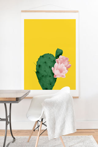 Djaheda Richers Cactus In Bloom Art Print And Hanger