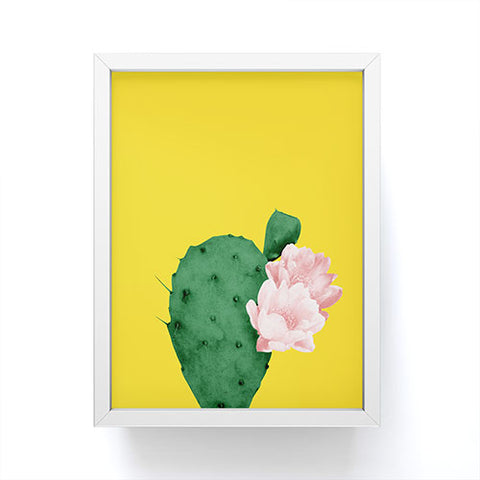 Djaheda Richers Cactus In Bloom Framed Mini Art Print