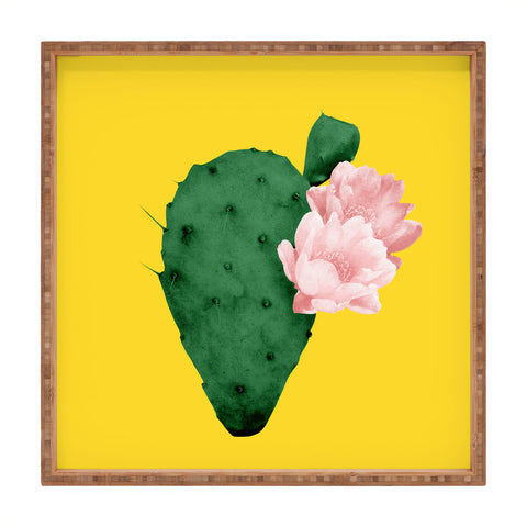 Djaheda Richers Cactus In Bloom Square Tray
