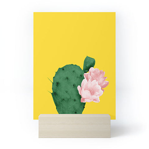 Djaheda Richers Cactus In Bloom Mini Art Print