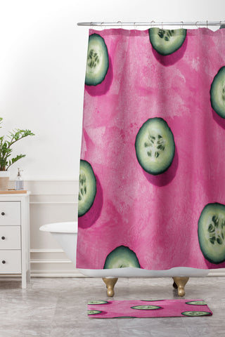 Djaheda Richers Fruit 8 Shower Curtain And Mat