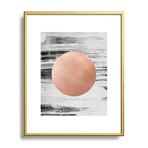 Djaheda Richers Rose gold Metal Framed Art Print