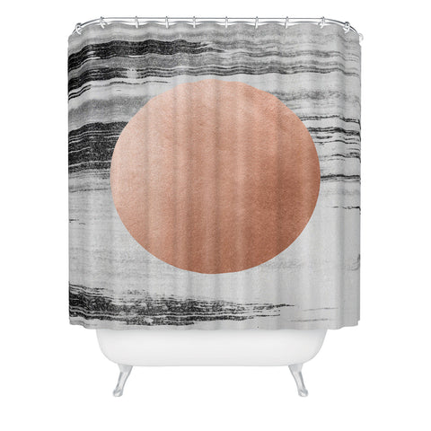 Djaheda Richers Rose gold Shower Curtain