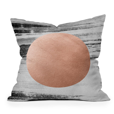 Djaheda Richers Rose gold Throw Pillow