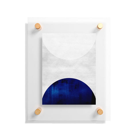 Djaheda Richers White and Cobalt Floating Acrylic Print