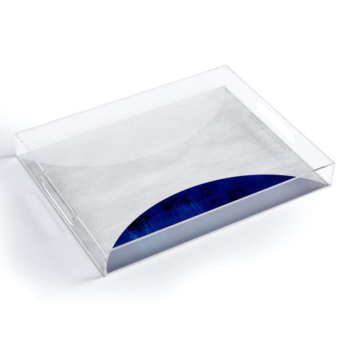 Djaheda Richers White and Cobalt Acrylic Tray