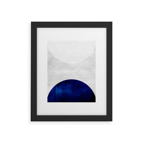 Djaheda Richers White and Cobalt Framed Art Print