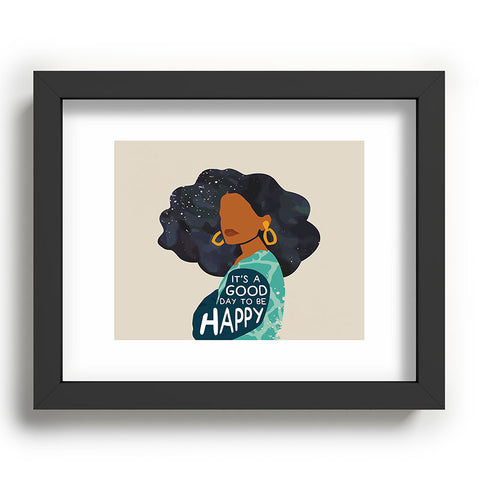 Domonique Brown Be Happy I Recessed Framing Rectangle